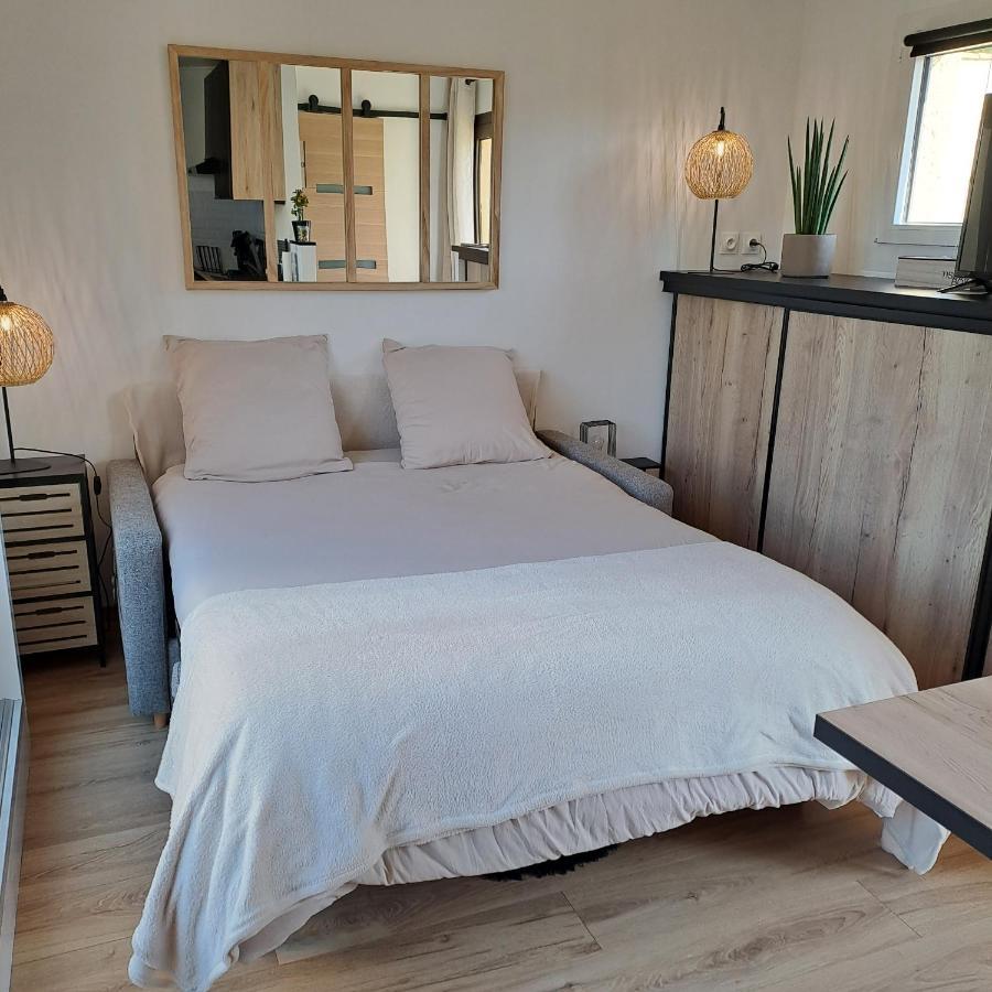 Studio Climatise Cosy Avec Grande Piscine Chauffee 아그 외부 사진